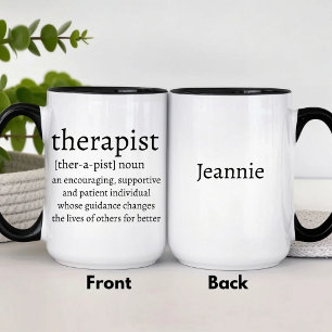 Mug Définition de thérapeute personnalisé