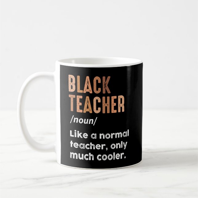 Mug Définition d'enseignant noir drôle Mois de l'histo (Gauche)