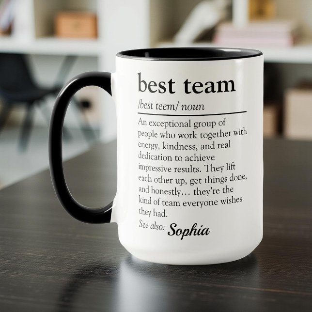 Mug Définition d'équipe idéale personnalisée Appréciat (Créateur téléchargé)