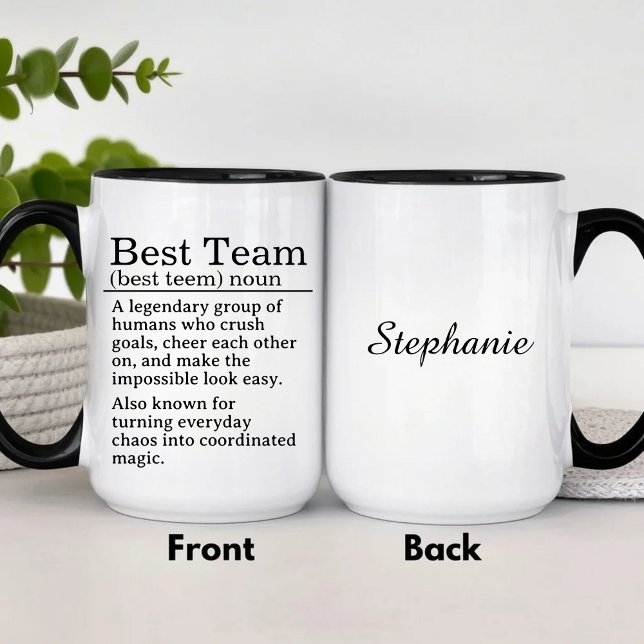 Mug Définition d'équipe personnalisée idéale (Créateur téléchargé)