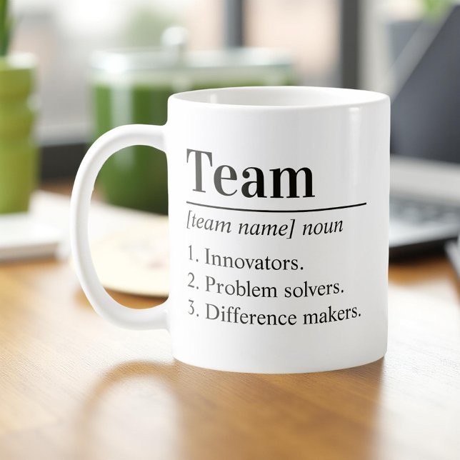 Mug Définition d'équipe personnalisée pour l'appréciat (Créateur téléchargé)