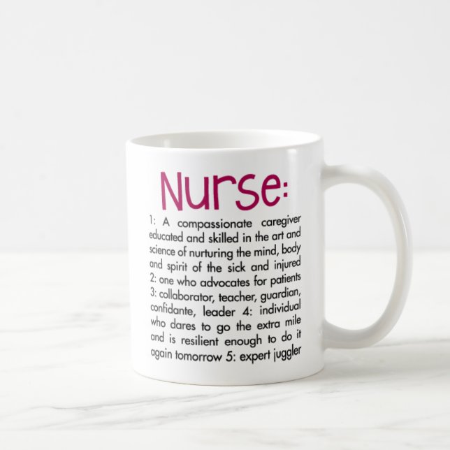 Mug Définition d'infirmière (Droite)