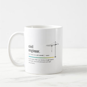 Mug Définition d'ingénieur civil personnalisée