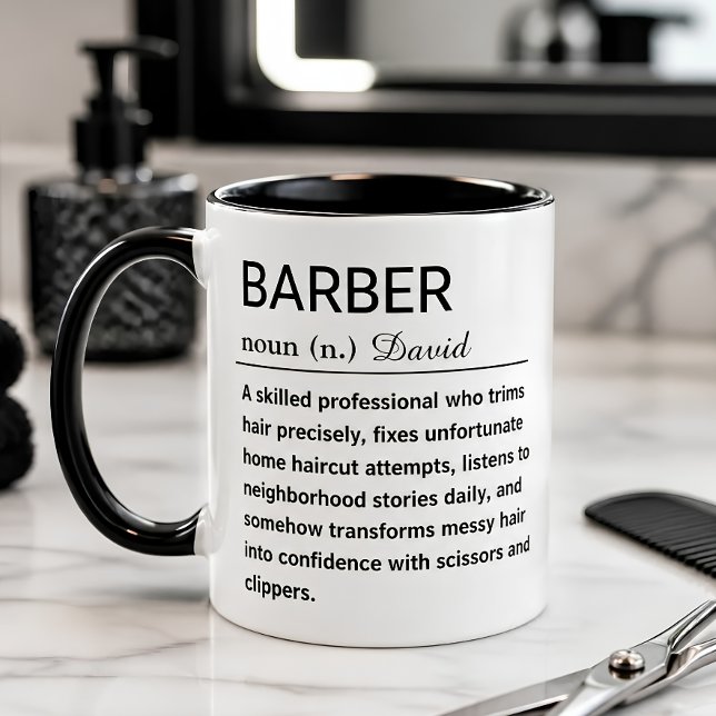Mug Définition drôle de barbier  (Créateur téléchargé)