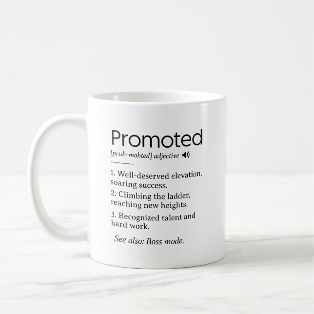 Mug définition drôle de collaborateur promue (Gauche)