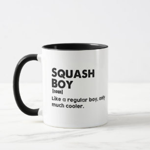 Mug Définition drôle de garçon de squash Amateur de sq