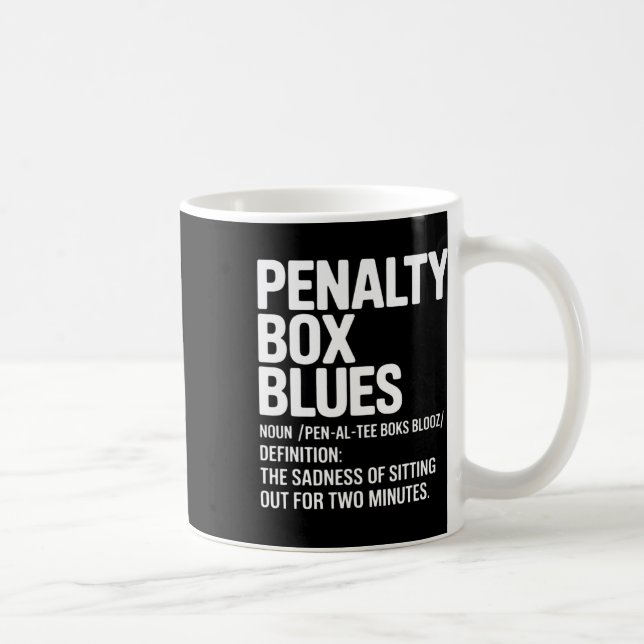 Mug Définition drôle de hockey sur glace Boîte de péna (Droite)