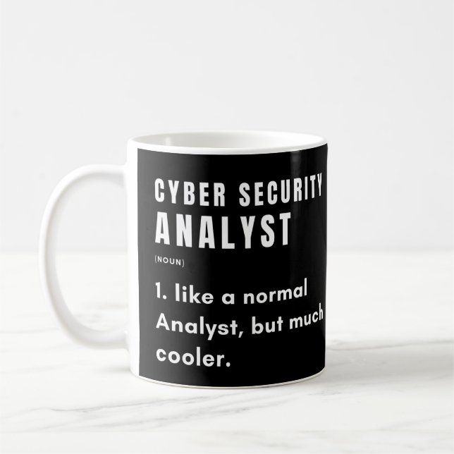 Mug Définition drôle de la cybersécurité  (Gauche)
