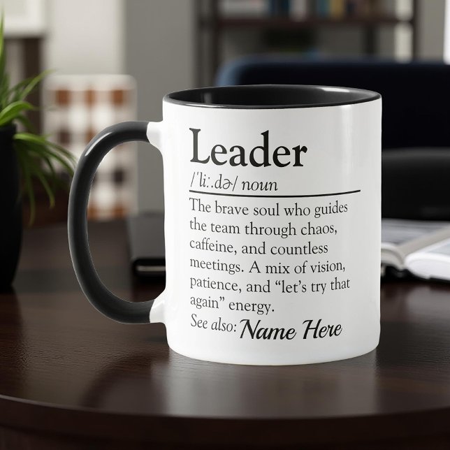 Mug Définition drôle de leader Appréciation personnali (Créateur téléchargé)