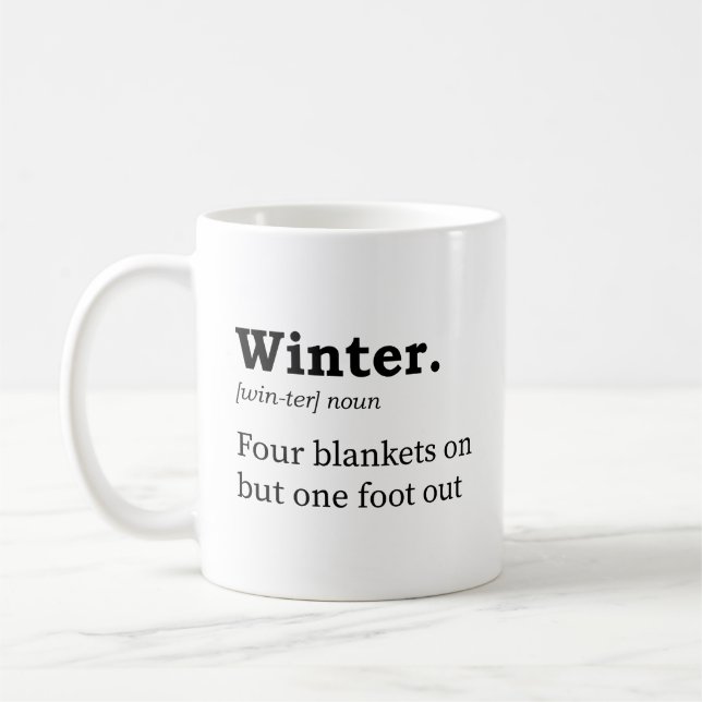 Mug Définition drôle de l'hiver (Gauche)