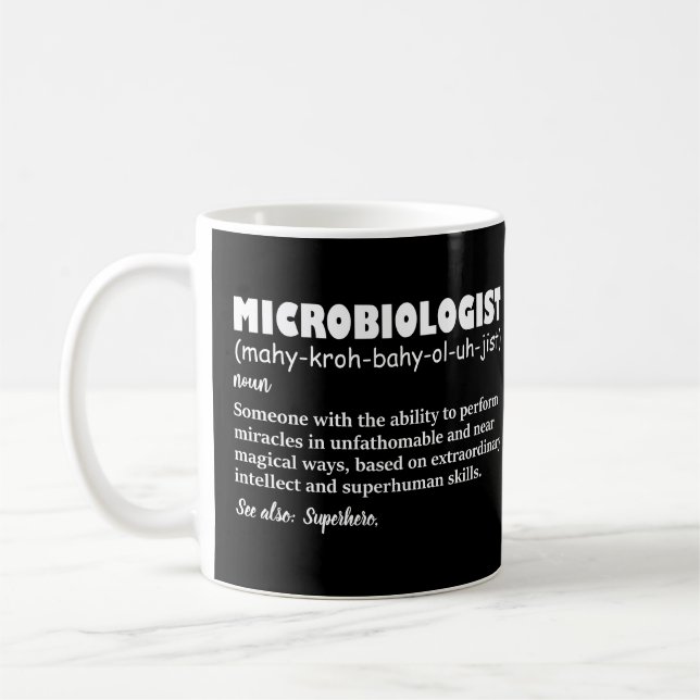 Mug Définition drôle de microbiologiste (Gauche)