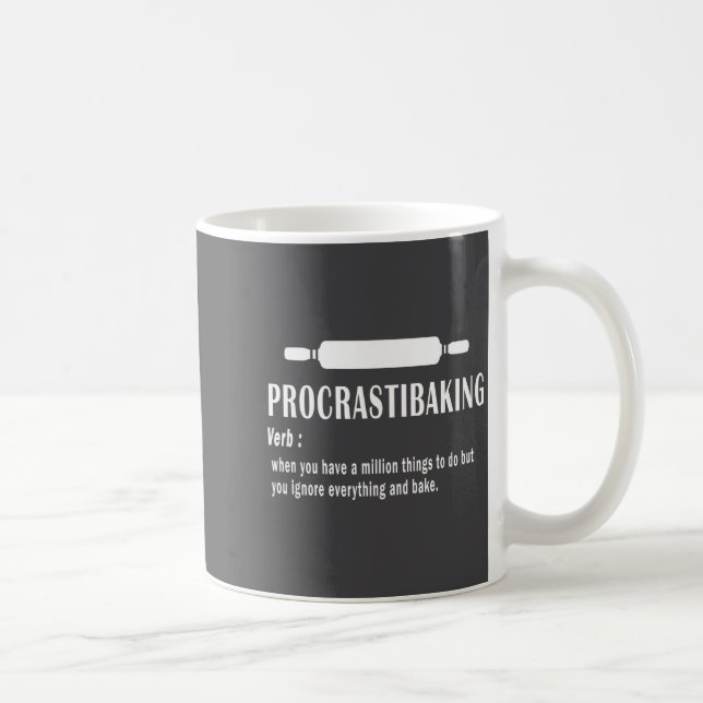 Mug Définition drôle de Procrastibaking - Amoureux de  (Droite)