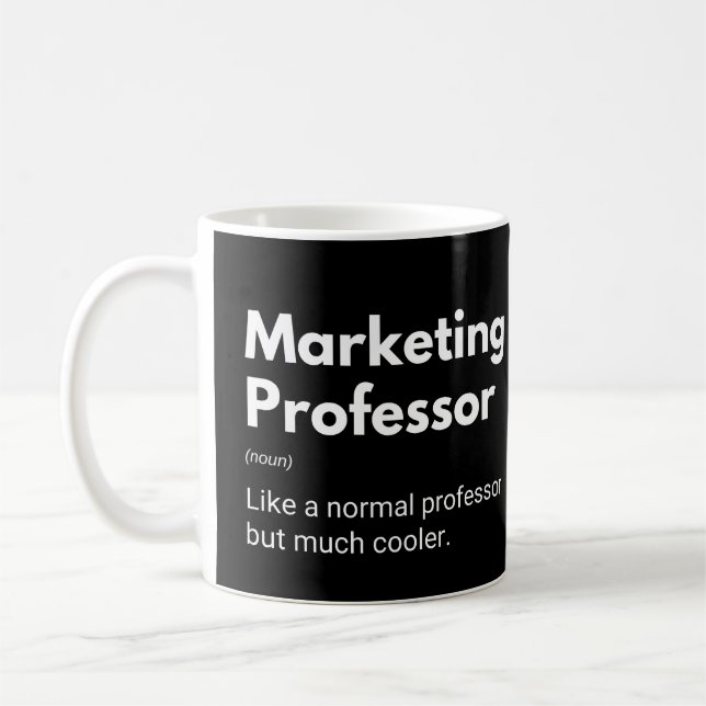 Mug Définition drôle de professeur de marketing (Gauche)