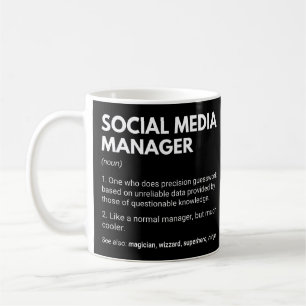 Mug Définition drôle de responsable de médias sociaux