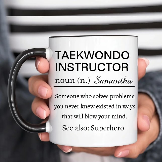 Mug Définition drôle d'un instructeur de Taekwondo per (Créateur téléchargé)