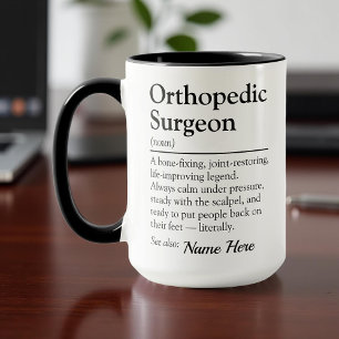 Mug Définition drôle et personnalisée d'un chirurgien 