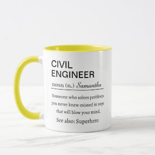 Mug Définition drôle et personnalisée d'un ingénieur c