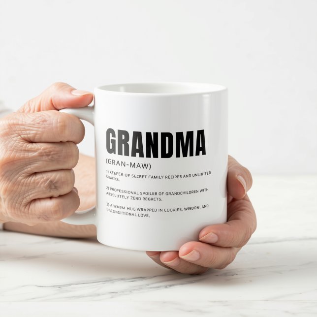 Mug Définition drôle et sincère de grand-mère (Créateur téléchargé)