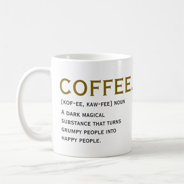 Mug Définition du café – Style dictionnaire amusant  (Gauche)