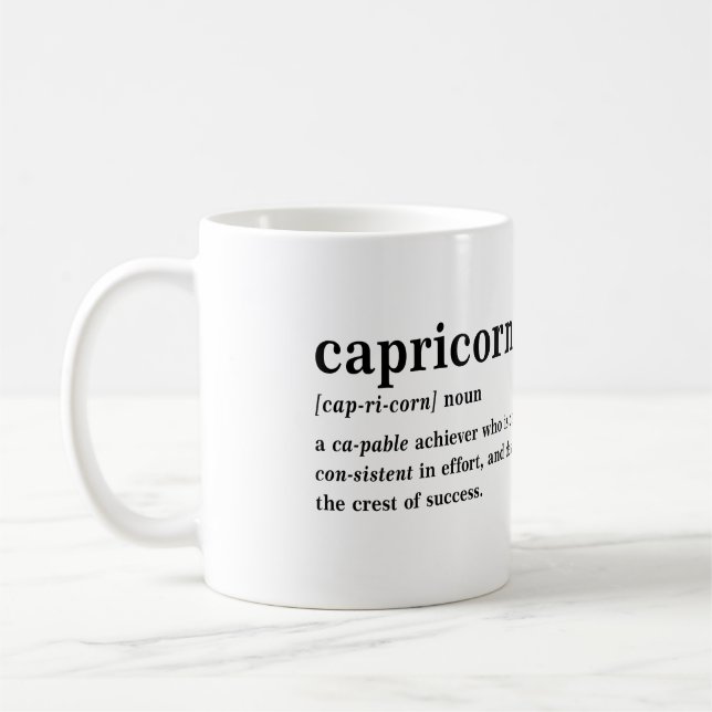Mug Définition du Capricorne Cadeau d'Astrologie Esthé (Gauche)
