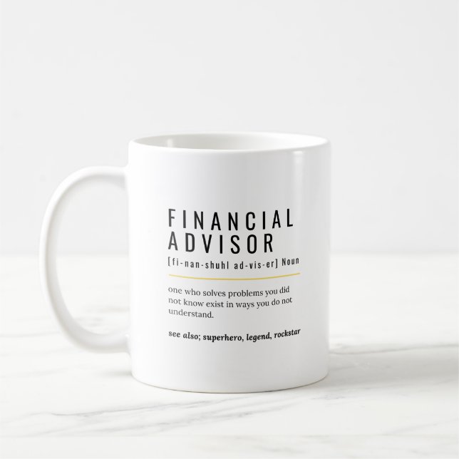 Mug Définition du conseiller financier (Gauche)