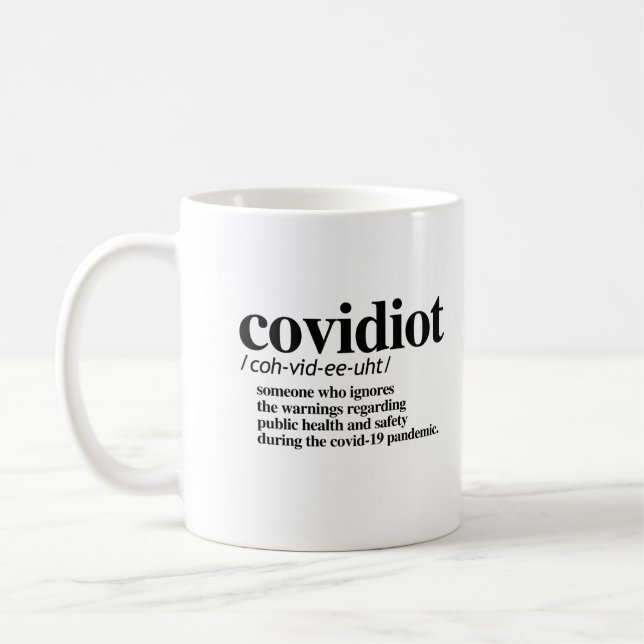 Mug Définition du covidiot (Gauche)