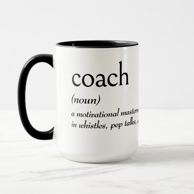 Mug Définition du dictionnaire pour COACH (Gauche)