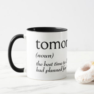 Mug Définition du dictionnaire pour demain