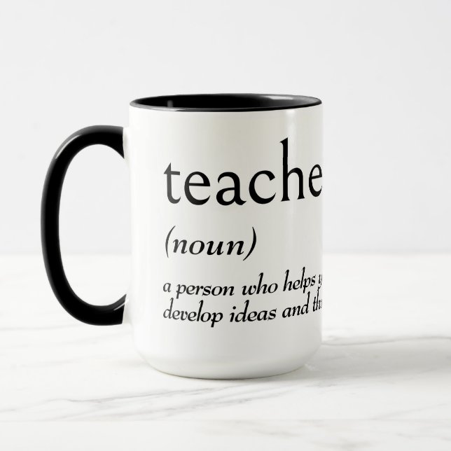 Mug Définition du dictionnaire pour ENSEIGNANT (Gauche)