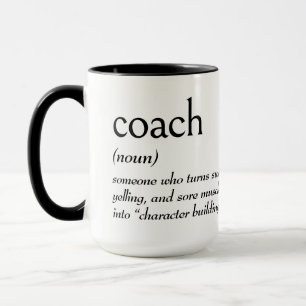 Mug Définition du dictionnaire pour l'ENTRAÎNEUR de fo