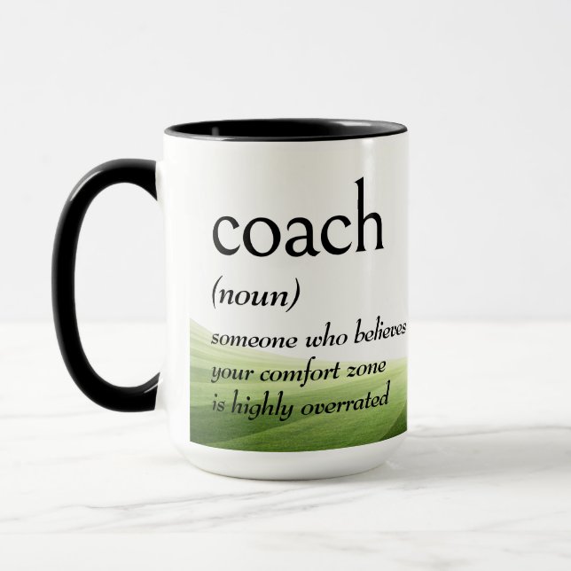 Mug Définition du dictionnaire pour l'entraîneur de fo (Gauche)