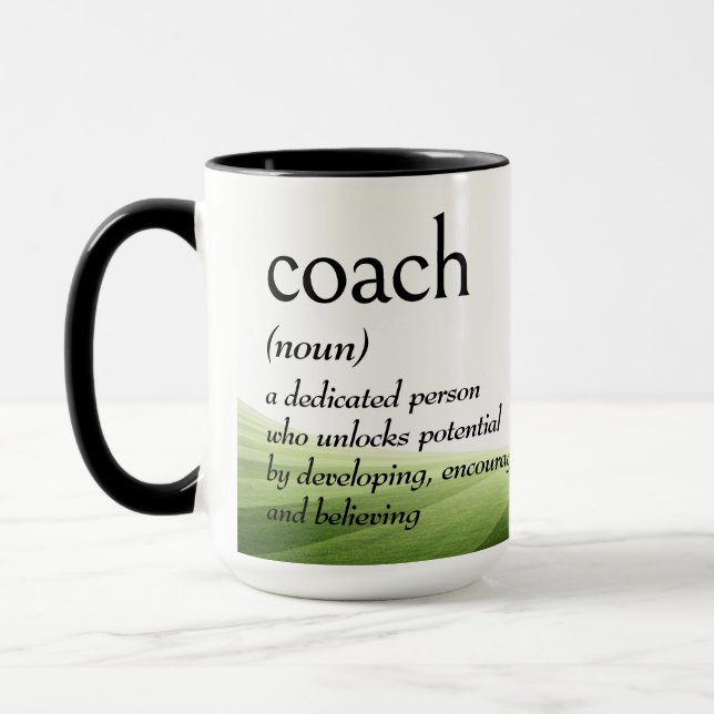 Mug Définition du dictionnaire pour l'ENTRAÎNEUR de fo (Gauche)