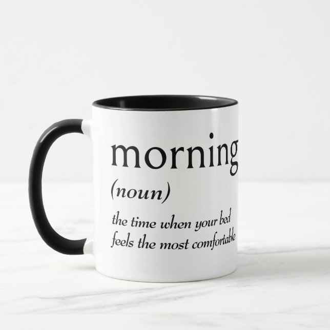 Mug Définition du dictionnaire pour MATIN (Gauche)