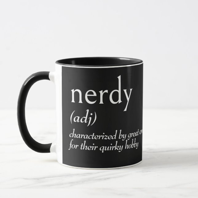 Mug Définition du dictionnaire pour NERDY (Gauche)