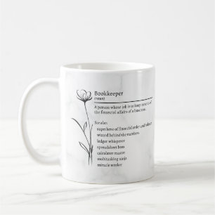 Mug Définition du gardien de livres Synonymes amusants