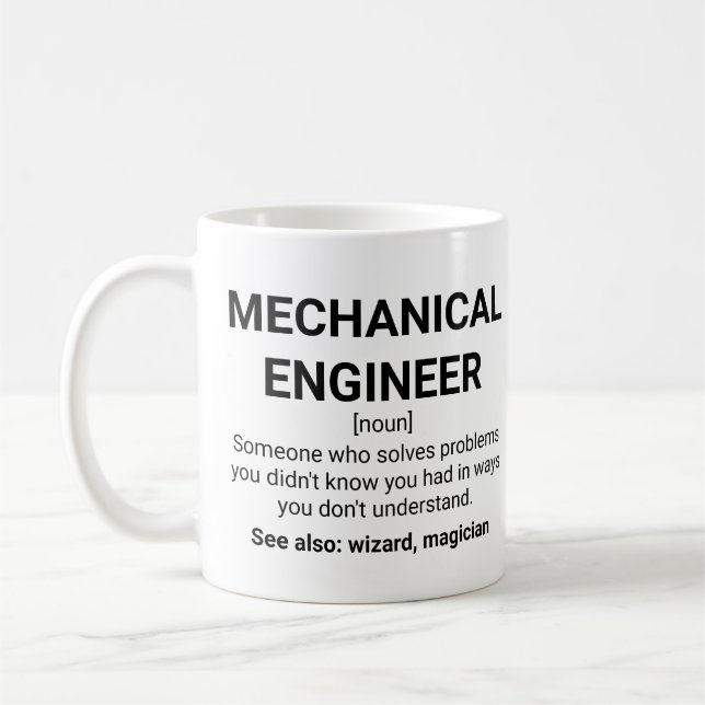 Mug Définition du génie mécanique Noun (Gauche)
