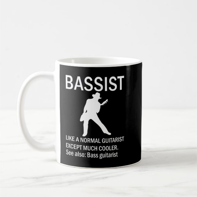 Mug Définition du guitariste de basse (Gauche)