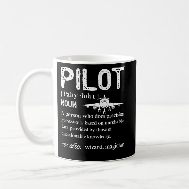Mug Définition du pilote qui a aimé l'avion (Gauche)