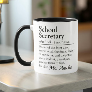 Mug Définition du secrétaire scolaire Appréciation per