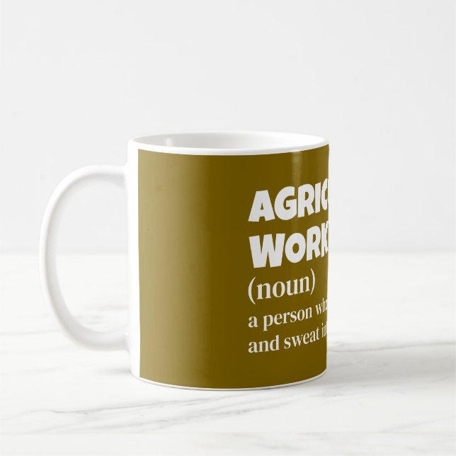 Mug Définition du travailleur agricole - Vie agricole (Gauche)