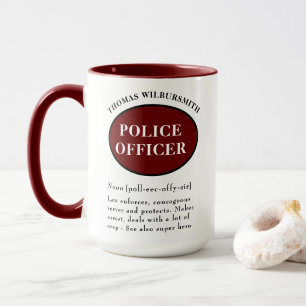 Mug Définition d'un policier personnalisé