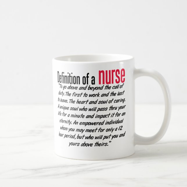 Mug Définition d'une infirmière (Droite)