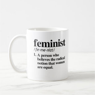 Mug Définition féministe - une personne qui croit des