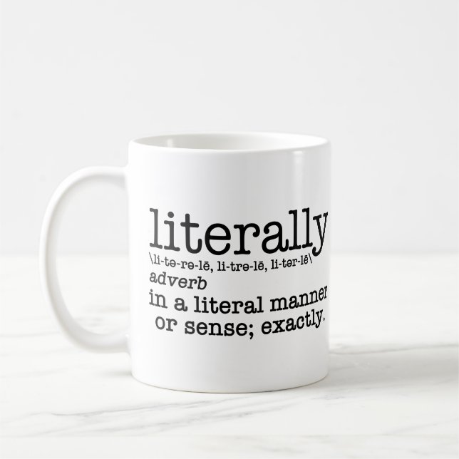 Mug Définition littérale Grammaire anglaise (Gauche)