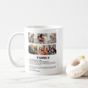 Mug Définition personnalisée de la famille de collages