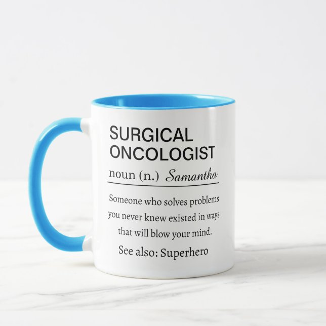 Mug Définition personnalisée d'oncologue chirurgical (Gauche)