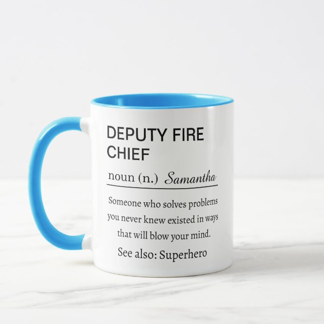 Mug Définition personnalisée du chef adjoint des pompi (Gauche)