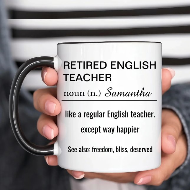 Mug Définition personnalisée d'un professeur d'anglais (Créateur téléchargé)
