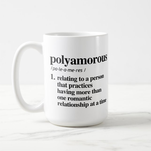 Mug Définition polyamorale (Gauche)