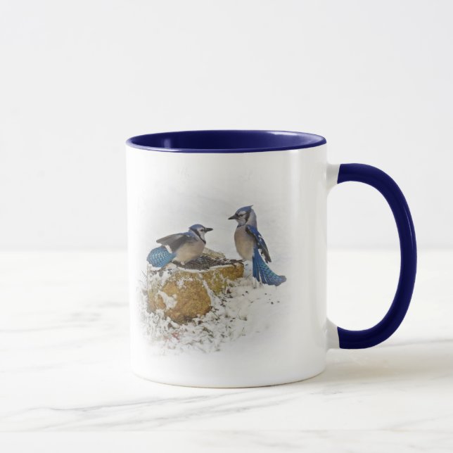 Mug Dégagez - les oiseaux de geai bleu (Droite)